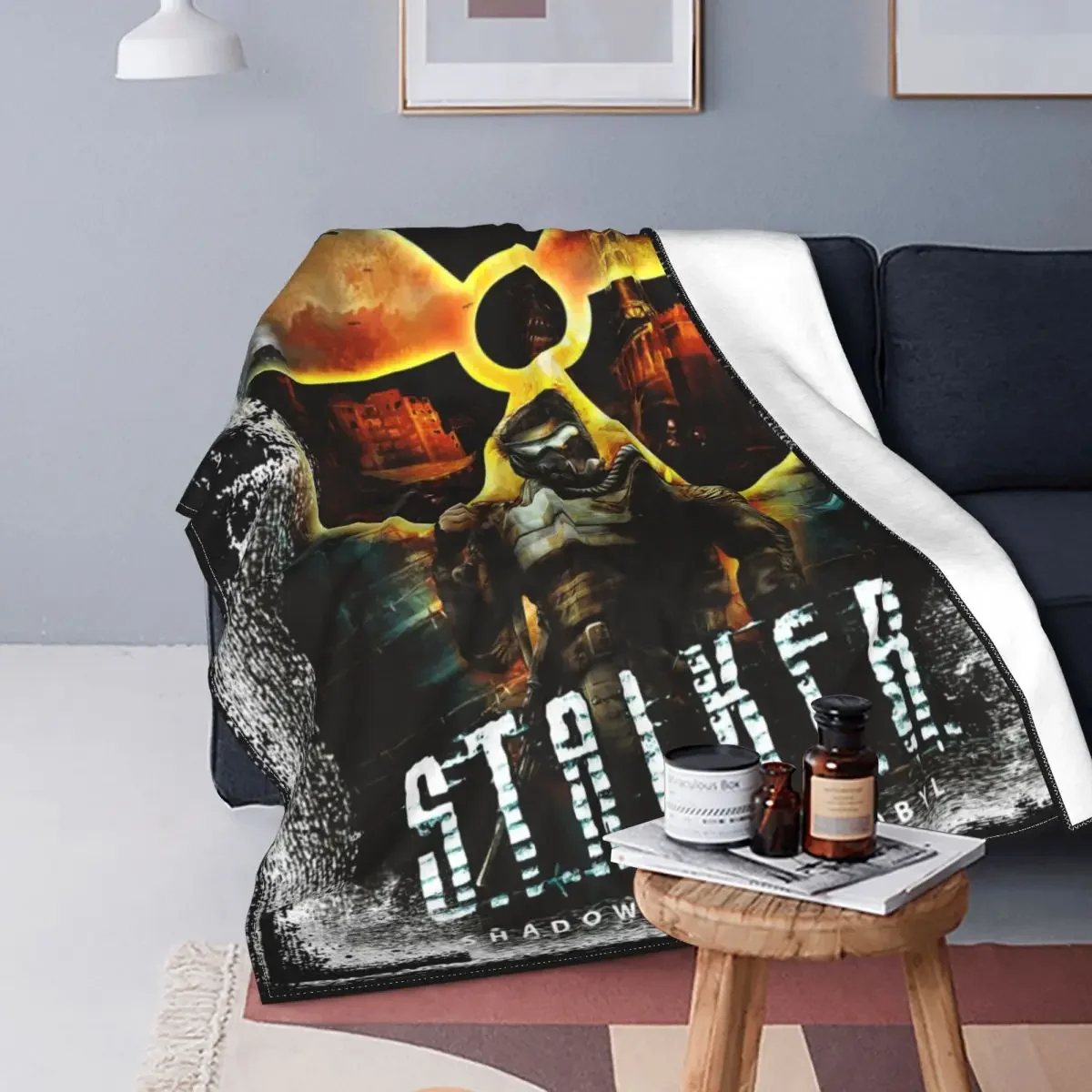 Stalker Shadow Of Chernobyl Flannel Throw Blankets Blankets for Bed Bedroom Warm Qui1lt - Stalker Merch