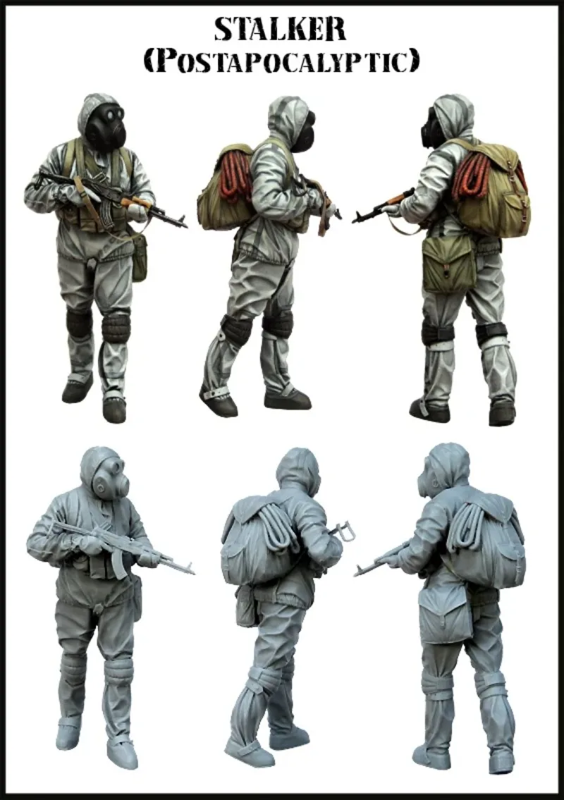 kf S6e777201bce4477d981f527fd0c6d72b6 1 35 Scale Die Cast Resin Figure Assembled Model Kit Stalker Postapocalyptic Hobby Miniature Statue Unassambled - Stalker Merch